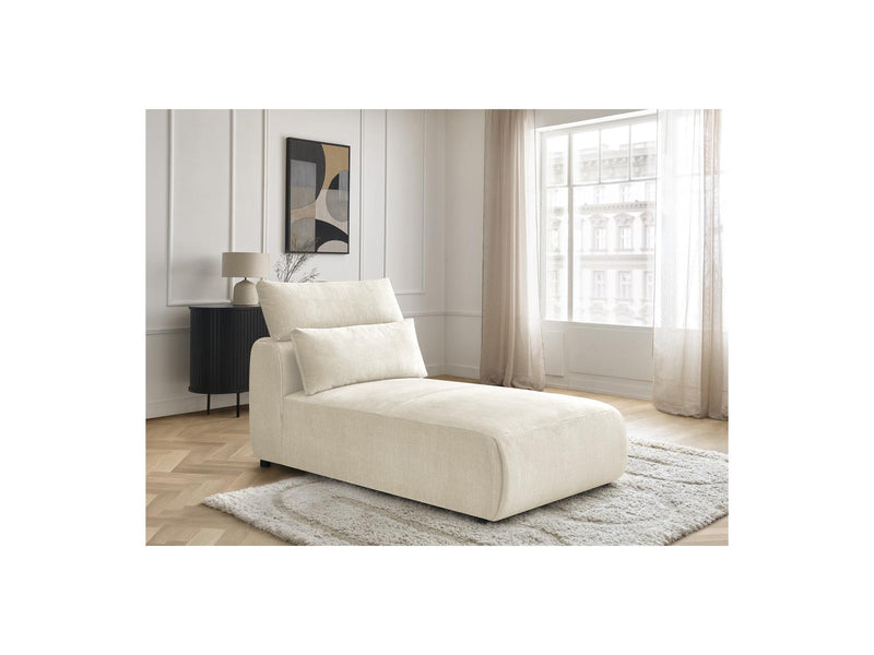 Jana - Méridienne Avec Têtière Pour Canapé Modulable - Tissu Velours