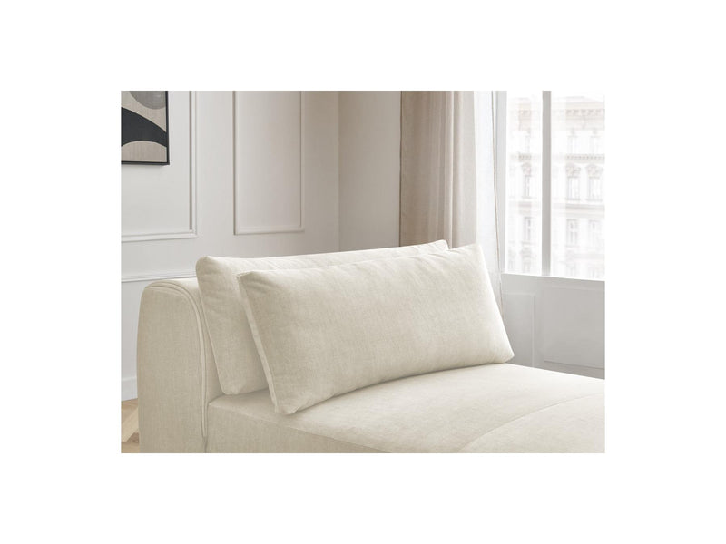 Jana - Méridienne Avec Têtière Pour Canapé Modulable - Tissu Velours