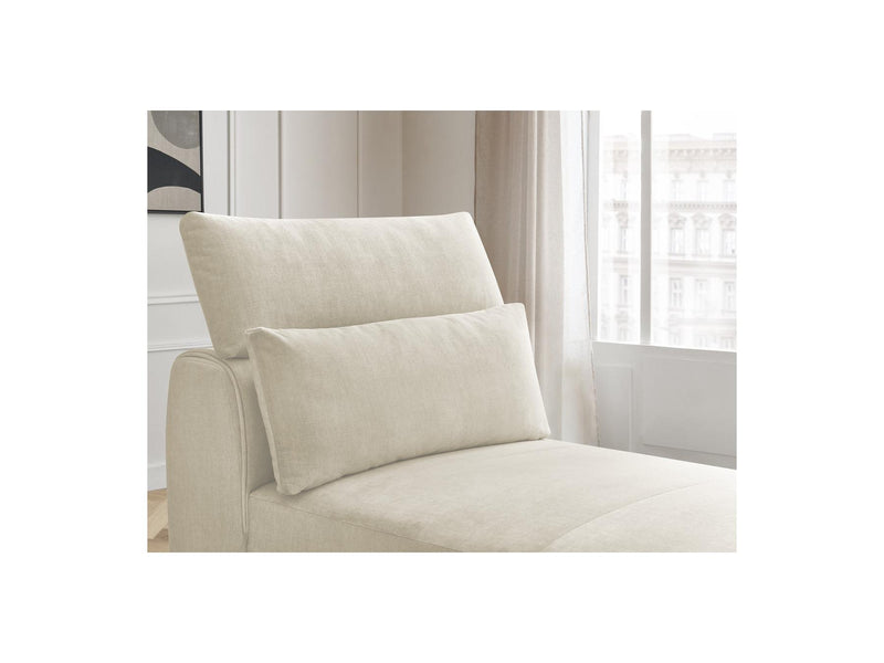 Jana - Méridienne Avec Têtière Pour Canapé Modulable - Tissu Velours