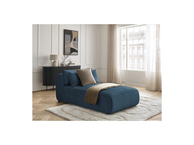 Jana - Méridienne Avec Têtière Pour Canapé Modulable - Tissu Velours
