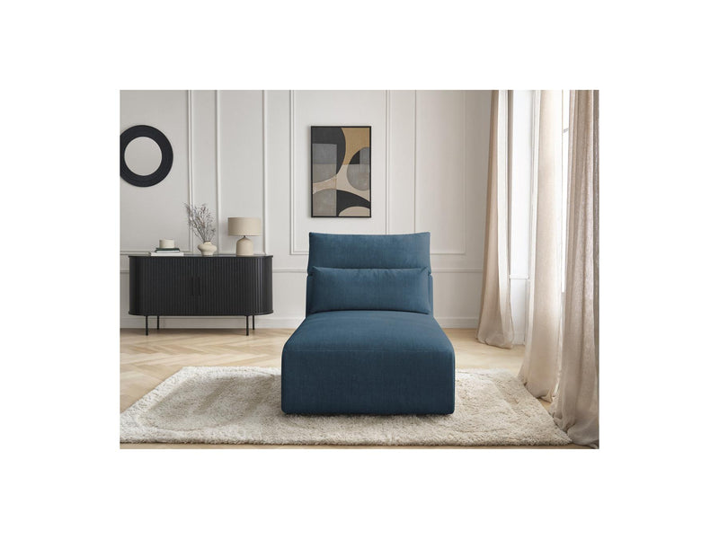 Jana - Méridienne Avec Têtière Pour Canapé Modulable - Tissu Velours