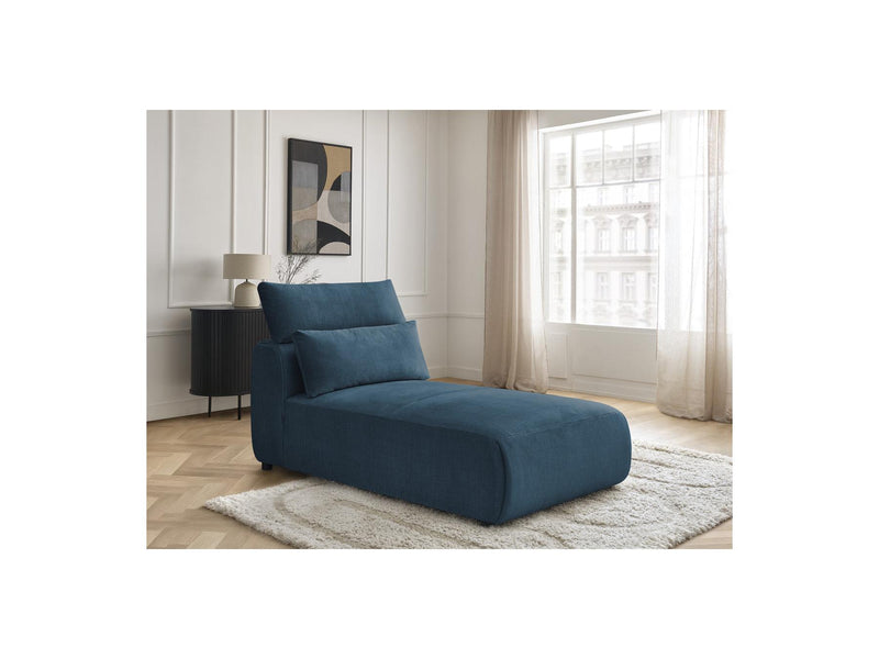 Jana - Méridienne Avec Têtière Pour Canapé Modulable - Tissu Velours