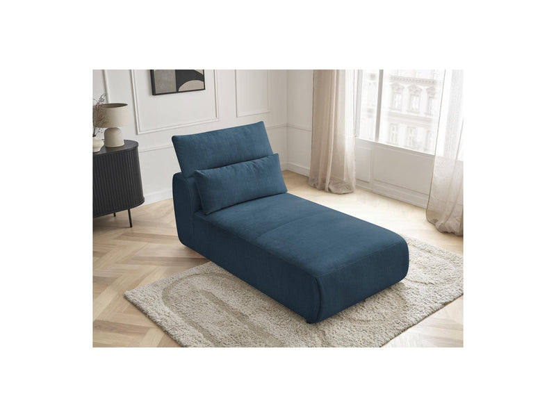Jana - Méridienne Avec Têtière Pour Canapé Modulable - Tissu Velours