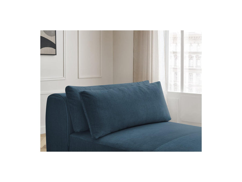 Jana - Méridienne Avec Têtière Pour Canapé Modulable - Tissu Velours