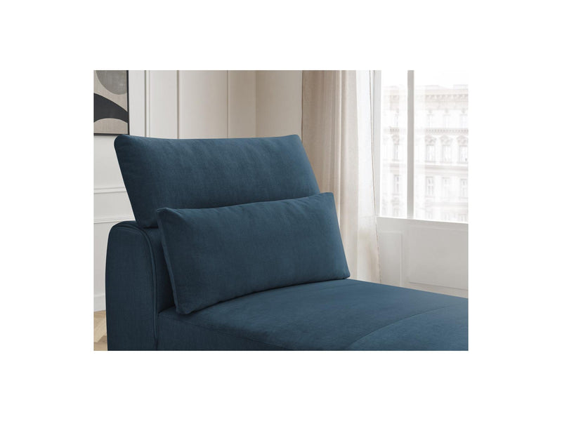 Jana - Méridienne Avec Têtière Pour Canapé Modulable - Tissu Velours