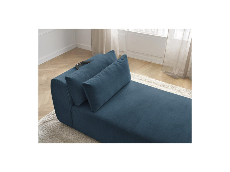 Jana - Méridienne Avec Têtière Pour Canapé Modulable - Tissu Velours