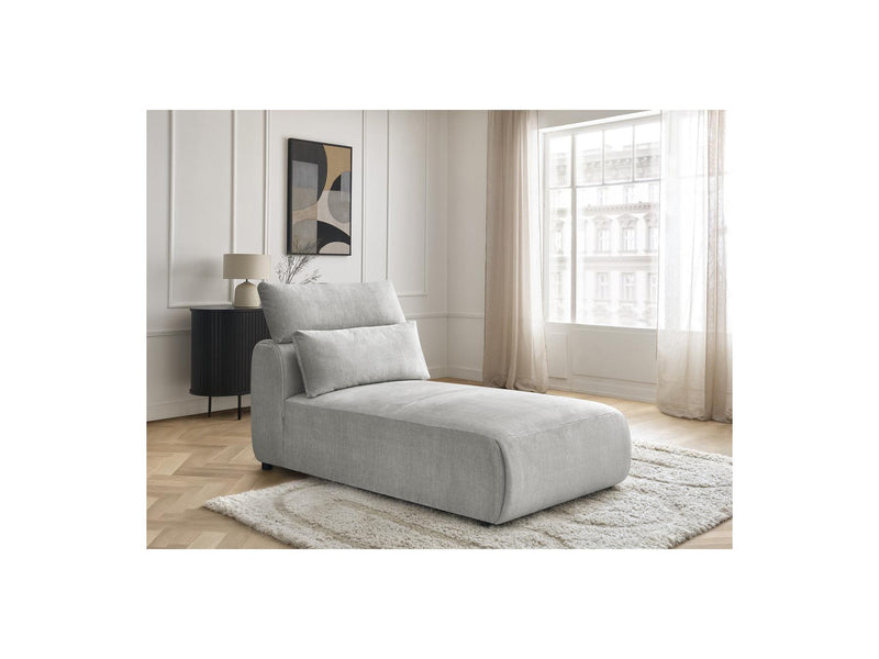 Jana - Méridienne Avec Têtière Pour Canapé Modulable - Tissu Velours