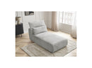 Jana - Méridienne Avec Têtière Pour Canapé Modulable - Tissu Velours