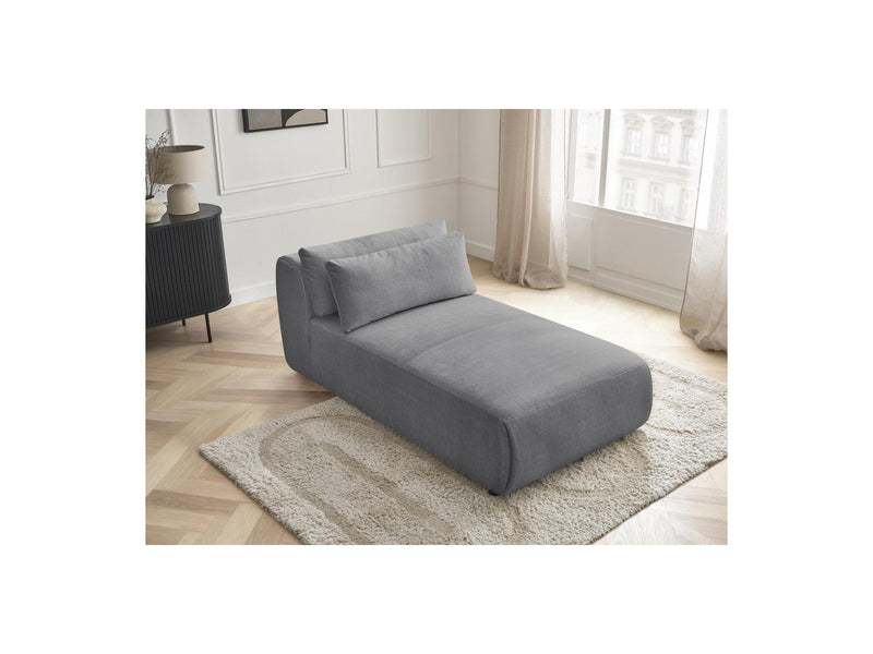 Jana - Méridienne Avec Têtière Pour Canapé Modulable - Tissu Velours