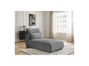 Jana - Méridienne Avec Têtière Pour Canapé Modulable - Tissu Velours