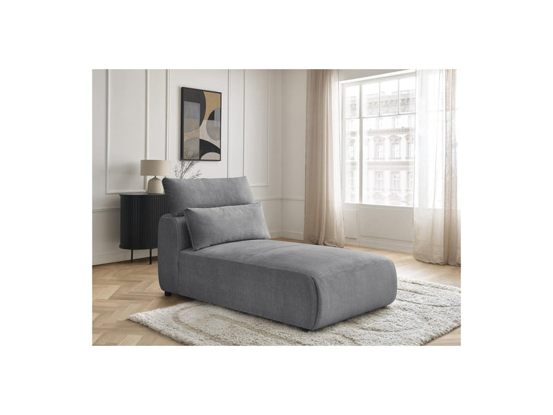 Jana - Méridienne Avec Têtière Pour Canapé Modulable - Tissu Velours
