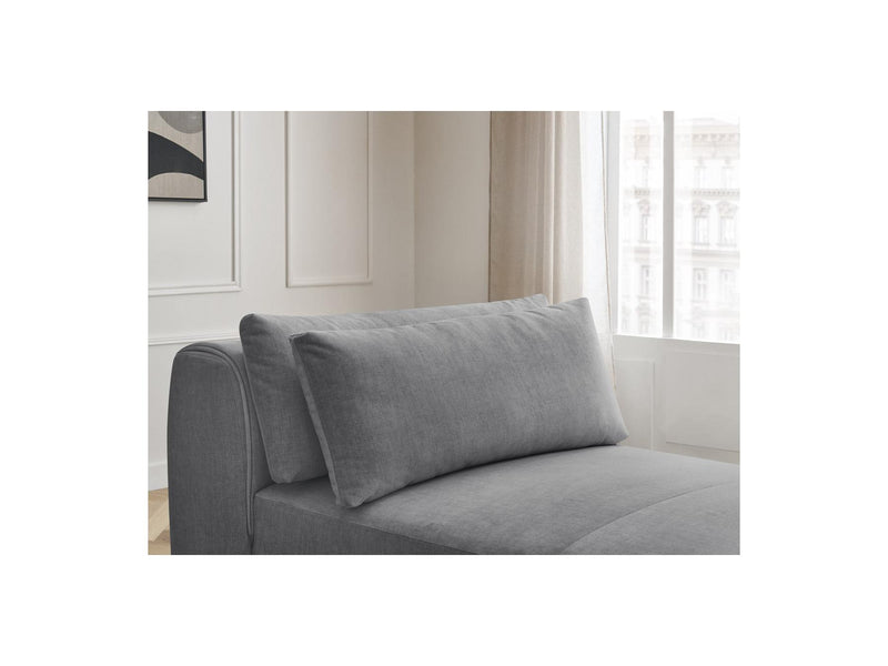 Jana - Méridienne Avec Têtière Pour Canapé Modulable - Tissu Velours