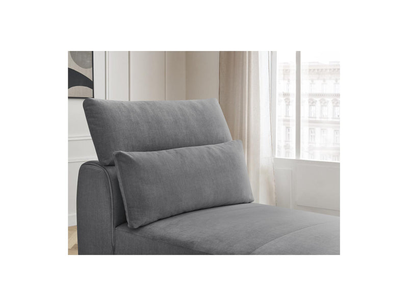 Jana - Méridienne Avec Têtière Pour Canapé Modulable - Tissu Velours