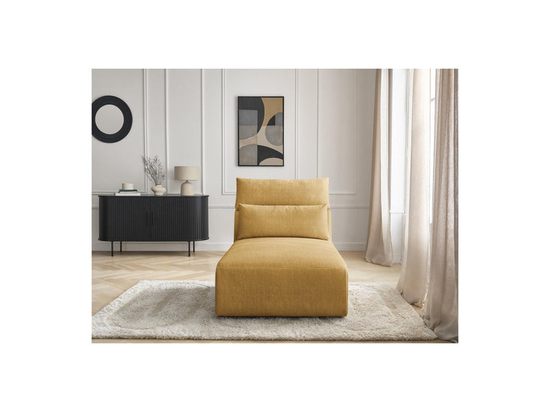 Jana - Méridienne Avec Têtière Pour Canapé Modulable - Tissu Velours