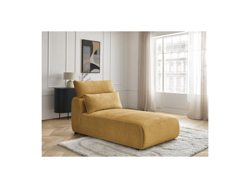 Jana - Méridienne Avec Têtière Pour Canapé Modulable - Tissu Velours