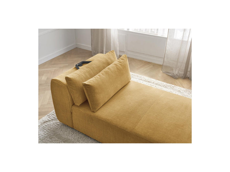 Jana - Méridienne Avec Têtière Pour Canapé Modulable - Tissu Velours
