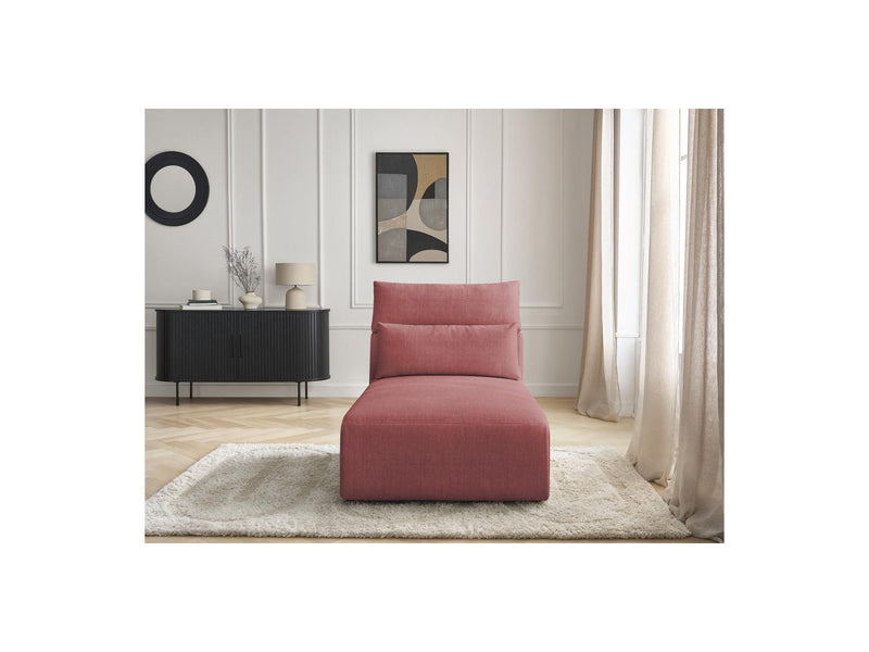Jana - Méridienne Avec Têtière Pour Canapé Modulable - Tissu Velours