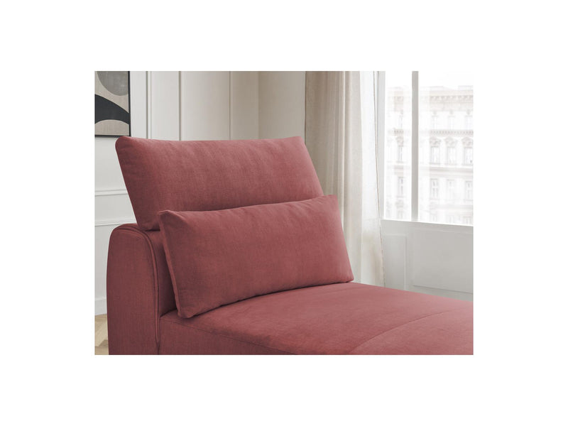 Jana - Méridienne Avec Têtière Pour Canapé Modulable - Tissu Velours