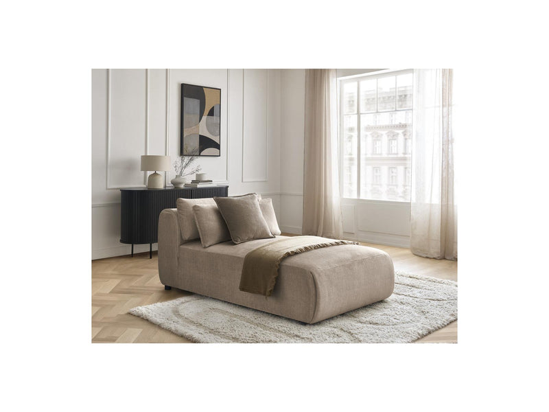 Jana - Méridienne Avec Têtière Pour Canapé Modulable - Tissu Velours