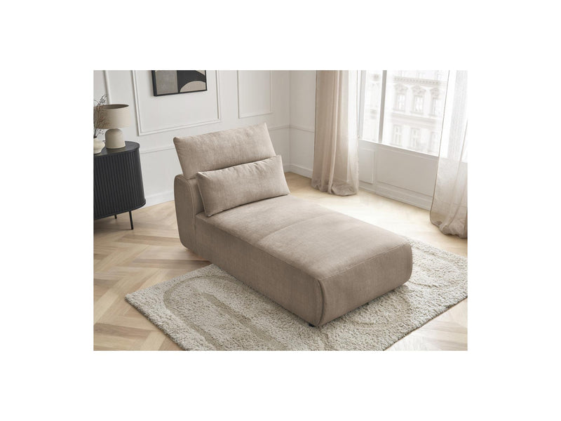 Jana - Méridienne Avec Têtière Pour Canapé Modulable - Tissu Velours