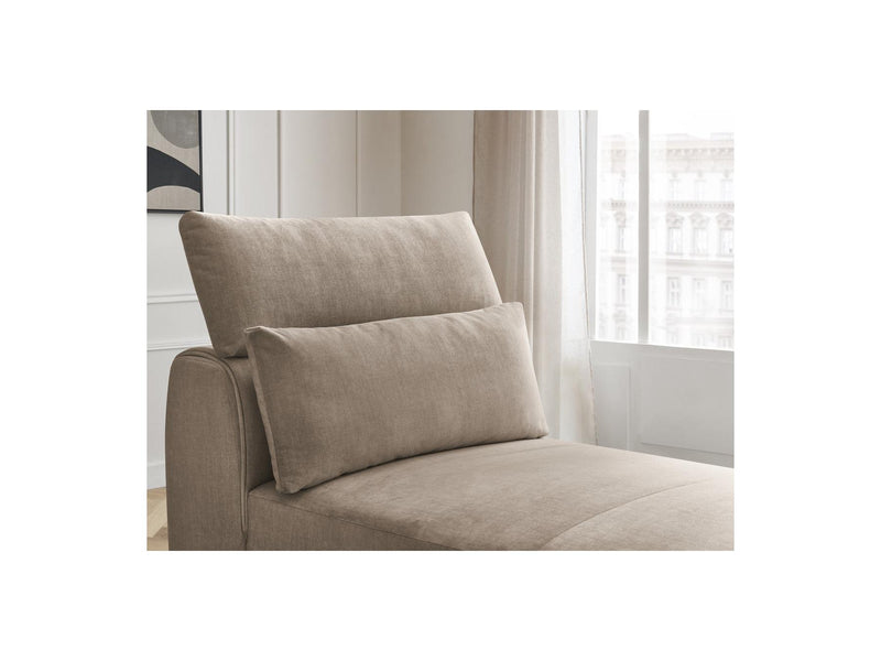 Jana - Méridienne Avec Têtière Pour Canapé Modulable - Tissu Velours