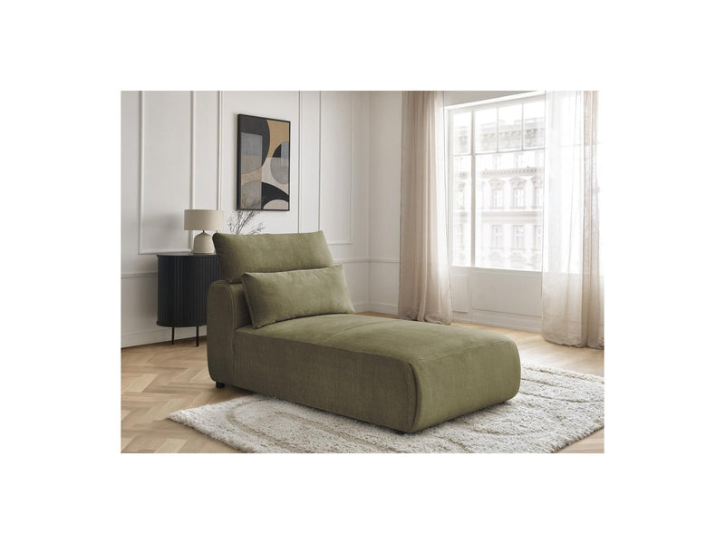 Jana - Méridienne Avec Têtière Pour Canapé Modulable - Tissu Velours