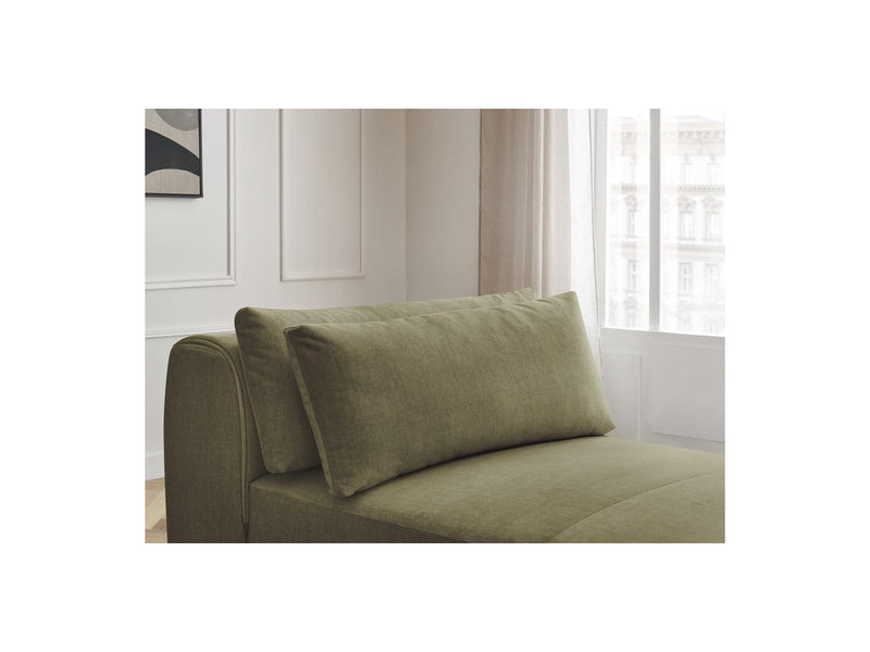 Jana - Méridienne Avec Têtière Pour Canapé Modulable - Tissu Velours