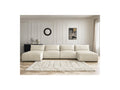 Jana - Fixed Modular Panoramic Sofa with Headrests - Velvet Fabric with 2 Chaise Longues and 2 Armless Chairs