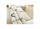 Jana - Sofá Modular Fijo Panorámico Con Reposacabezas - Tela De Terciopelo Con 2 Chaise Lounges Y 2 Sillones