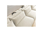 Jana - Fixed Modular Panoramic Sofa with Headrests - Velvet Fabric with 2 Chaise Longues and 2 Armless Chairs