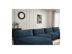 Jana - Fixed Modular Panoramic Sofa with Headrests - Velvet Fabric with 2 Chaise Longues and 2 Armless Chairs