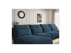 Jana - Fixed Modular Panoramic Sofa with Headrests - Velvet Fabric with 2 Chaise Longues and 2 Armless Chairs