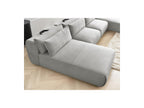 Jana - Fixed Modular Panoramic Sofa with Headrests - Velvet Fabric with 2 Chaise Longues and 2 Armless Chairs