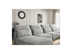Jana - Fixed Modular Panoramic Sofa with Headrests - Velvet Fabric with 2 Chaise Longues and 2 Armless Chairs