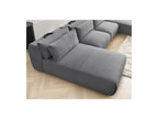 Jana - Fixed Modular Panoramic Sofa with Headrests - Velvet Fabric with 2 Chaise Longues and 2 Armless Chairs