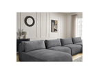 Jana - Fixed Modular Panoramic Sofa with Headrests - Velvet Fabric with 2 Chaise Longues and 2 Armless Chairs
