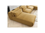 Jana - Fixed Modular Panoramic Sofa with Headrests - Velvet Fabric with 2 Chaise Longues and 2 Armless Chairs