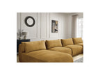 Jana - Fixed Modular Panoramic Sofa with Headrests - Velvet Fabric with 2 Chaise Longues and 2 Armless Chairs