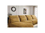 Jana - Fixed Modular Panoramic Sofa with Headrests - Velvet Fabric with 2 Chaise Longues and 2 Armless Chairs