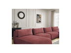 Jana - Fixed Modular Panoramic Sofa with Headrests - Velvet Fabric with 2 Chaise Longues and 2 Armless Chairs