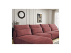 Jana - Fixed Modular Panoramic Sofa with Headrests - Velvet Fabric with 2 Chaise Longues and 2 Armless Chairs