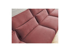 Jana - Fixed Modular Panoramic Sofa with Headrests - Velvet Fabric with 2 Chaise Longues and 2 Armless Chairs