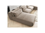 Jana - Fixed Modular Panoramic Sofa with Headrests - Velvet Fabric with 2 Chaise Longues and 2 Armless Chairs