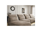 Jana - Fixed Modular Panoramic Sofa with Headrests - Velvet Fabric with 2 Chaise Longues and 2 Armless Chairs