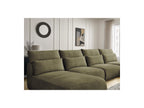Jana - Fixed Modular Panoramic Sofa with Headrests - Velvet Fabric with 2 Chaise Longues and 2 Armless Chairs