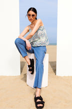 The Rosita Zigzag Blue Top