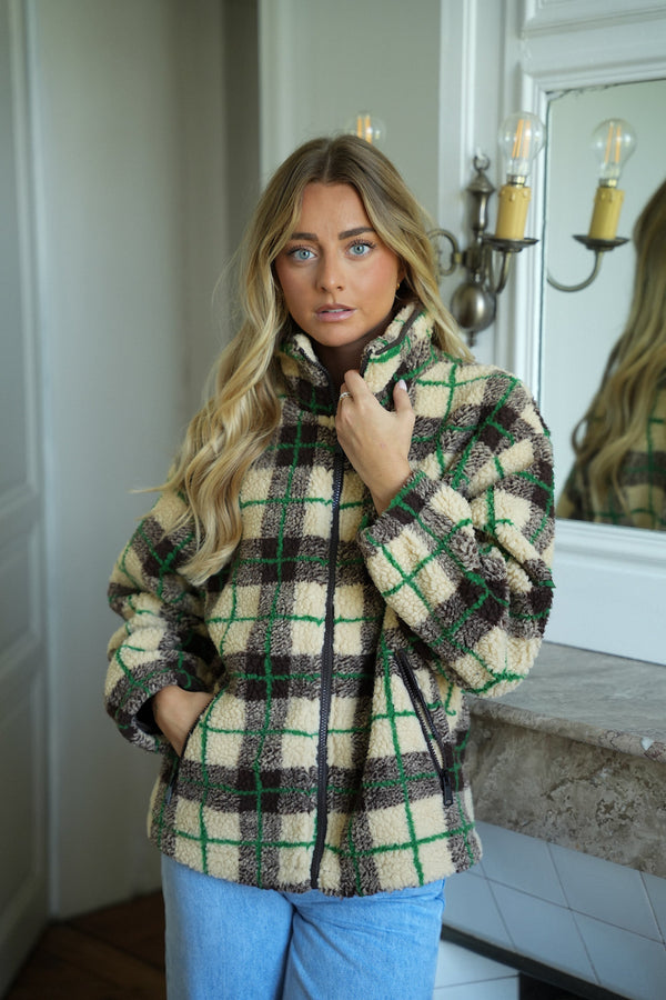 Checked Jacket - Beige Leanne