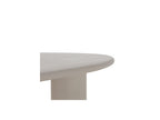 Constance - Mesa de comedor ovalada - Beige efecto hormigón