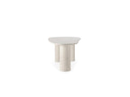 Constance - Mesa de comedor ovalada - Beige efecto hormigón