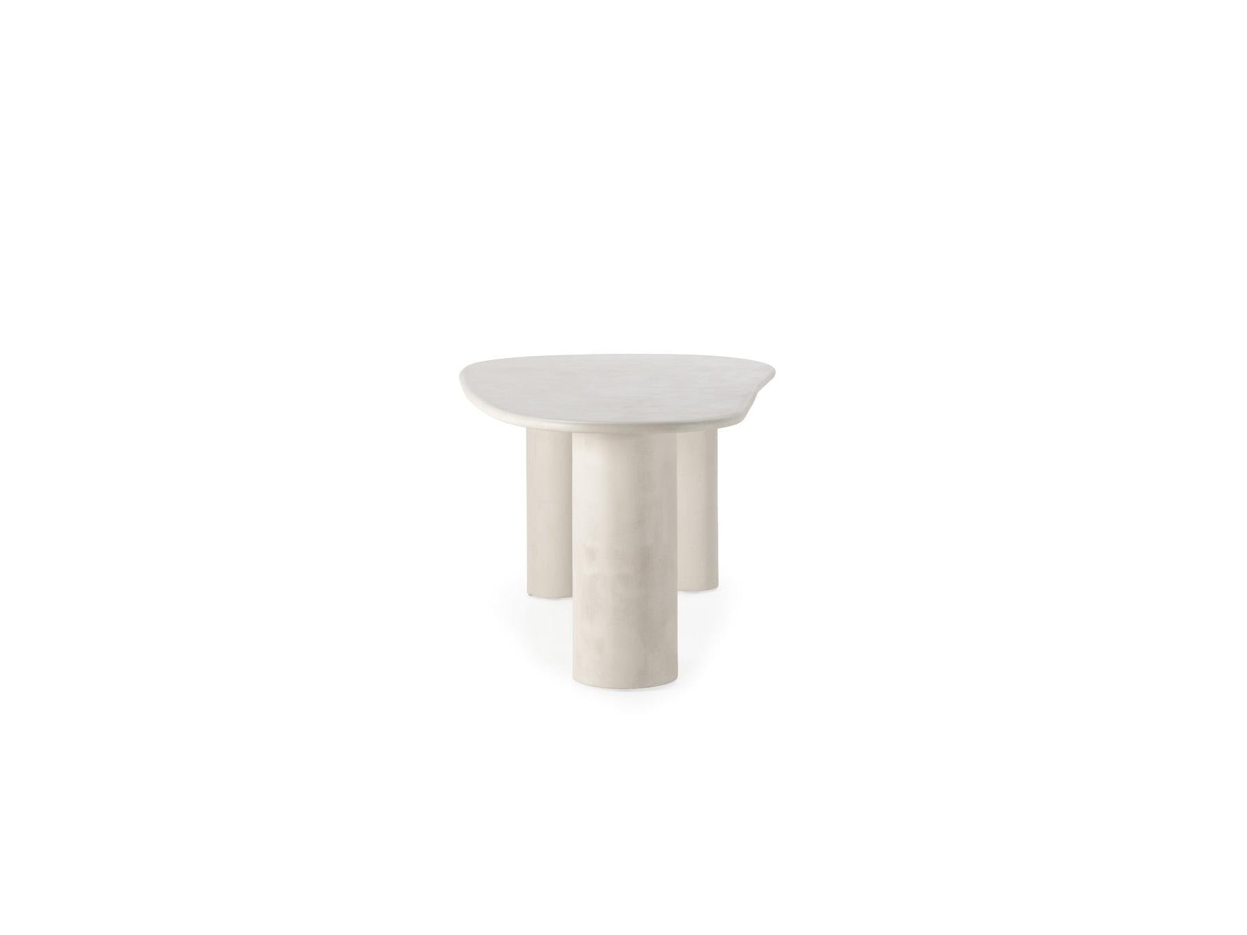 Constance - Mesa de comedor ovalada - Beige efecto hormigón